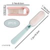 2Pcs Folding Hair Brush Hair Comb Portable Mini Massage Hair Brush Anti-Static Anti-knot for Women & Girls Size for Handbag (light)