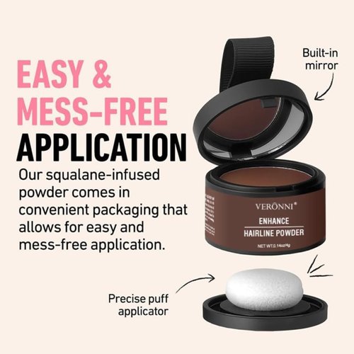 Hairline Shadow Powder,Magic Root Cover Up,Root Touch Up Powder with Mirror,Instantly Conceals Hair Loss (#11 Light Brown)