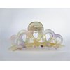 Generic Yellow purple and pink marbled hair claw clip medium fine hair