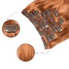 Straight long fine hair remy hair clip ins straight Hair Extensions clip in remy human hair(120g 22", 30#)