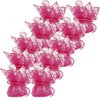 30 Organza Fabric Gift Bags Pouches Party Favor Gifts Packaging Neon Hot Pink-12 inch square