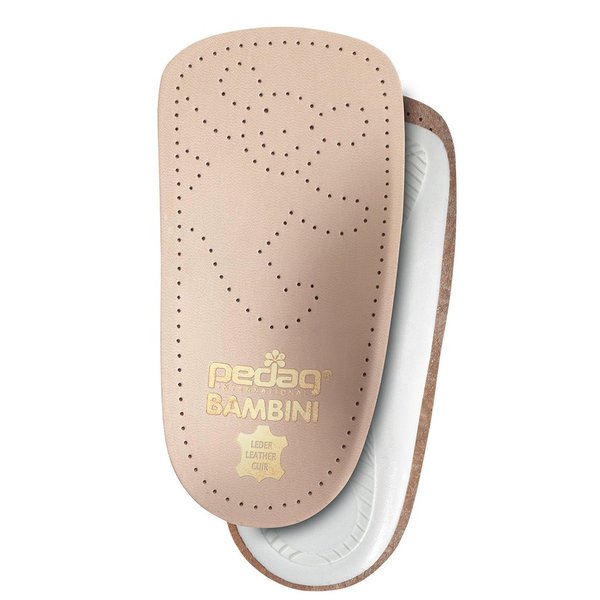 Pedag Bambini, German Made 3/4 Children's Orthotic Insole, Vegetable Tanned Leather, Size: US Little Kid 1/2, US Women's 2/3, EU 32-33