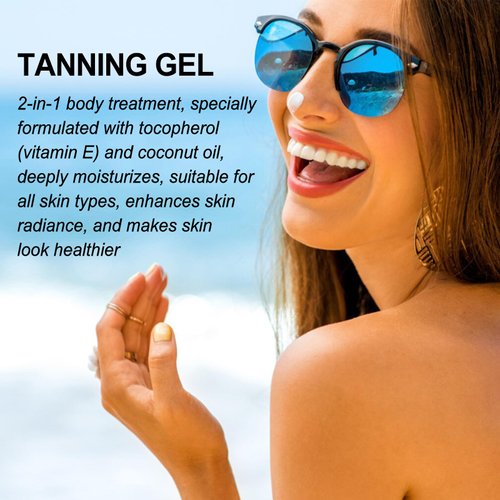 Generic Luxury Intensive Tanning Gel, Natural Tanning Accelerator Cream Gel, Brown Tanning Gel, Intensive Tanning Luxe Gel, for Sunbeds & Outdoor Sun (1pcs), Gold