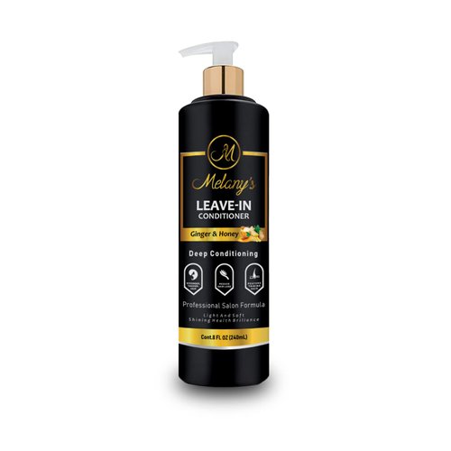 Melany's Ginger & Honey Formula For Thinning Hair Support Hair Growth, Hair Strengthening and Volumizing Natural Herb Leave-In Conditioner 8 OZ