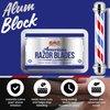 American Razor Blades Alum Block Aftershave Solution for Shaving Razor Burn Relief in Plastic Case 3.53 oz. 100gr.