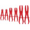 6 Pack Hose Clamp Pliers Hose Pinch Pliers Line Clamps for Fuel Hoses, Gas Lines Brake Hoses, Radiator Hoses, Coolant Hoses, Flexible Hoses, Red