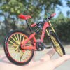 Ailejia Alloy Finger Bike Toy Mini Racing Dirt Bike Ornament Bicycle Vehicles Model Dirt Bike Cake Topper Decoration Mini Scooter Toy Finger for Boy (S-Red)