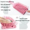 Mubril Vented Detangling Hair Brush丨Faster Blow Drying Hair Brush丨Wet & Dry Scalp Massager for All hair types丨Glides Through Tangles Ease for Men & Women & Children & Kids (Pink)