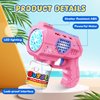 Eaglestone Bubble Guns for Toddlers 2 Packs, LED Light Automatic Bubble Machine Gun for Kids 4-8, Bubble Toys with Bubble Solution,Bubble Gun Blaster Party Favor, Summer Outdoor Toys Birthday Gift