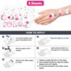 82 PCS 8 Sheet Funny Cute Bunny Temporary Tattoos Sticker Rabbit Animal Themed Birthday Party Decorations Favors Supplies Gifts Ideas for Girls Boys Baby Showers Prizes Cute Tattoo School Reward