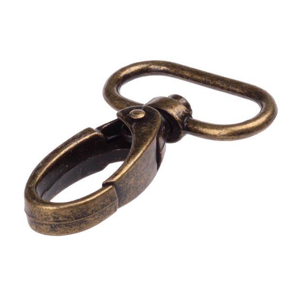 COTOWIN 1-inch Antique Brass Curved Lobster Clasps Swivel Trigger Clips Snap (Pack of 20)