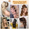 Wodelanle Ponytail Extension 18″ Claw Wavy Curly Clip in Ponytail Extension Natural Looking Synthetic Pony Tails Hair Extensions Hairpiece for Women - Dark Black