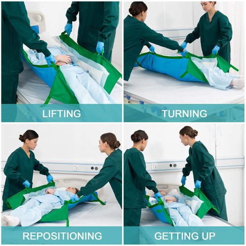 YEARSTAR All-Purpose Transfer Blanket, Washable & Reusable Transfer Sheet with Handles - Lifting Board Device for Body Lift, Turning, Moving - Caring Physically Challenged People, Elderly, Patient