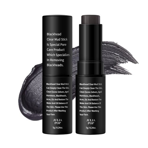 Easilydays Bamboo Charcoal Blackhead Clear Mud Stick for Face, Face Scrub Removes Blackheads, Oil Control with Charcoal Extract, Facial Moisturizing, Deep Pore Cleansing Clay Mask Stick for All Skin Types
