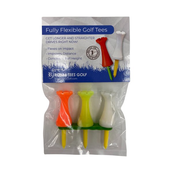 Royaltees Golf Royal Tees R5 1-12 PhatTee, Flexible Golf (Mixed Colors), Orange