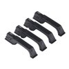 Dilwe 4Pcs RC Car Door Handles, Plastic Simulation Door Handles with Screws for Traxxas -4 D90 Axial SCX10 1/10 RC Crawler Car(Black) Car Model Accessory