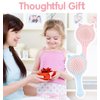 Cute Cat Shape Hair Brush Set, Air Cushion Comb Wet and Dry Detangler Brush for Women Girls Kids Toddler Cute Paddle Detangling Comb for Curly Thick Wavy Thin Hair