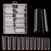 enForten 120PCS Dual Nail Forms C Curve U Shape Nail Gel Nail tips Acrylic Nail System Forms Clear Fake Nail Molds 12 Sizes with Scale