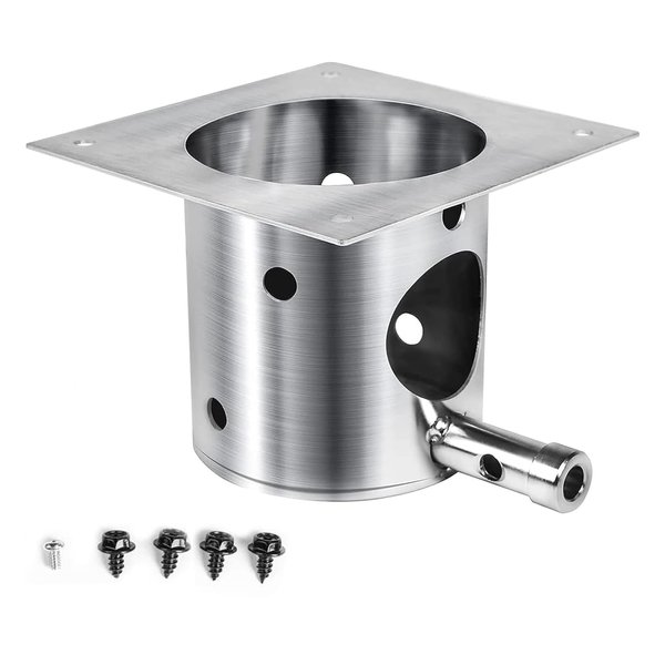 QuliMetal 304 Stainless Steel Fire Burn Pot Replacement Parts for Traeger and Pit Boss Pellet Grills, Durable Firepot with Ash Remover, Screws and Fuse