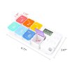 7 Days Pill Dispenser Organizer with Reminder Alarm - CozyCabin Portable Travel Vitamins Medicine Box Case(Rainbow)