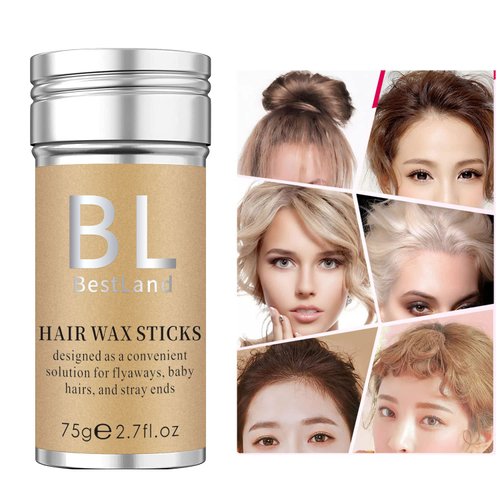 4Pcs Hair Wax Stick & Slick Back Hair Brush Versatile Hair Styling Set, Hair Wax Stick for Flyaways & Wigs Hair Tamer Styling, Edge Brush, Teasing Brush and Rat Tail Combs for Women Girls (Pink)