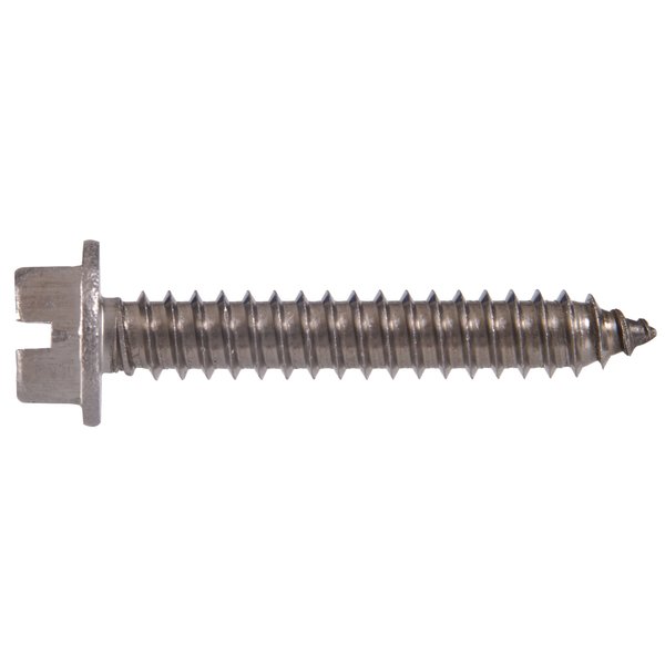 The Hillman Group 823088 Stainless Steel Hex Washer Head Slotted Sheet Metal Screw, 10-Inch x 3/4-Inch, 100-Pack, 0.75 inches, Brown