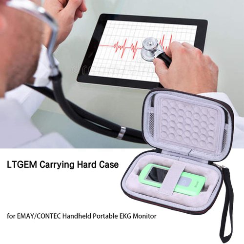 LTGEM Hard Case for EMAY/CONTEC Portable ECG Monitor