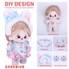 DarkBlue brand's 20cm Original Cute Dolls Kawaii, Plush Cotton Doll,Anime Plush Soft Stuffed Dress up Doll,with Jointed Skeleton&Doll Clothes,Children’s Good Anime Plush Cotton Doll(Doll Named:MOMO)