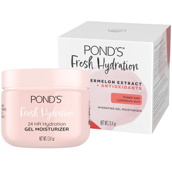 POND'S Watermelon Extract & Antioxidants Gel Face Moisturizer For Toned and Luminous Skin, 3.4 oz