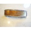 Metallic gold and silver hand painted crystal hair clip clamp barrette