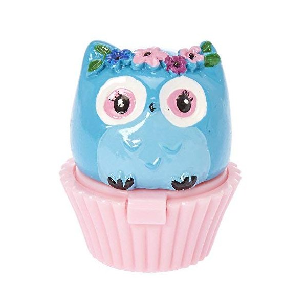 Claire's Club Girl's Blue Owl Cupcake Lip Gloss Pot Blueberry Flavor