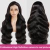 MSGEM Full Frontal Wigs Human Hair 13x4 HD Body Wave Lace Front Wigs Human Hair for Black Women 12A Brazilian Wigs 180 Density Pre Plucked Bleached Knots Lace Front Wig Natural Color 28 Inch