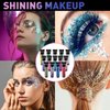 14 Colors Body Glitter, Face Glitter, Makeup Section Glitter Gel, Daylight Glitter Gel for Body, Face,Hair, Eyeshadow, Glitter for Festival, Rave, Party