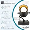 Catalina Lighting Modern Multipurpose Spotlight Desk or Wall Mount Accent Lamp, 6", Dark Bronze, Pack of 1