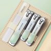 NEMIBAD 4 Pcs Manicure Set Stainless Steel Nail Clippers, Beauty Tool Portable Set Professional Grooming Kits, Travel Nail Kit for Men and Women (Color G)