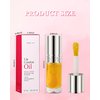 Lip Glow Oil Kit-3 Colors Moisturizing Tinted Lip Gloss,Hydrating Comfort Oil Lipgloss Big Brush Head Lip Tint Stain, Clear Plumping Lipstain,Non-sticky Glow Reviver Lip Care Oil for Women-Set A