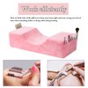 Beauty Eyelash Extension Neck Pillow Comfortable Memory Foam Lash Pillow Grafting Salon,Support Cervical Neck Protection Pillow with Velvet Pillowcase(pink)