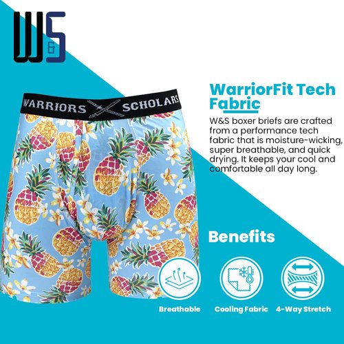 Warriors & Scholars | Mens boxer briefs Boxer for men pack of 6 Printed underwear Boys Stylish shorts
