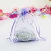 Zhiheng 100pcs Organza Wedding Party Gift Bags Butterfly Drawstring Pouches Jewelry Gift Bags Christmas Party Gift Favor Bags (4"x6", Purple)