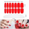 YECIRALA 20 Sheets 280 Pcs Red Nail Polish Stickers for Nails Gel Stickers Full Nail Wraps for Women Gel Nail Strips Stick On Nails Polish Strips Self Adhesive Nail Decals for Nail Art Strips