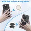 imluckies Magnetic Base Compatible with PopSocket Phone Grips and MagSafe iPhone Series Case, Removable Kindle/Phone Holder Base, Thin & Light Portable Plate, Matte Light-Black