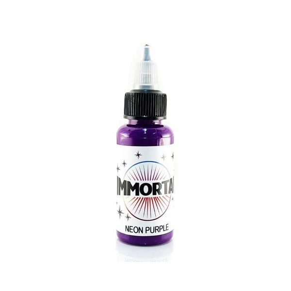 Immortal Tattoo Ink "NEON Purple" 1/2-oz Bottles -Tattoo Supplies-