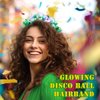 Uranian Light Up Disco Ball Headbands Mirror Balls Hair Bands LED Green Tinsel Hair Hoop Festival 70s Party Costume Hair Accessories for Women