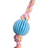 VIMIGOO Latex Dog Chew Toy,Rope and Ball Dog Toy,Dog Toy for Dog Training, Exercise, Agility, Chase (Ball)