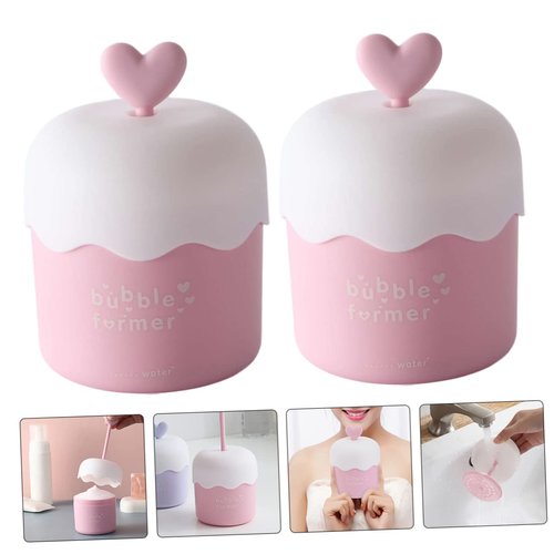 Beatifufu 2 Pcs Face Wash Foam Cup Face Foam Maker Rich Cream Foamer Skincare Rich Foam Maker Marshmallow Whip Maker Skincare Face Wash Foam Maker Cleansing Plastic Shampoo