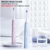 20 Pcs Reusable Toothbrush Covers Compatible with Philips Sonicare Electric Toothbrush Heads for Healthy Brushing and Storage in Home and Travel,Toothbrush Caps for Rectangular Toothbrush Heads