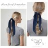 Scrunchies, Blue Scrunchies, Silk Scrunchies, Blue Hair Bow, Scrunchies for Women, Hair Scarf Scrunchie, Hair Scrunchies, Satin Scrunchies, Silk Hair Ties, Bow Scrunchie, Silk Ponytail Holders, 2pcs