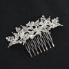 Brihasory Silver Bride Wedding Hair Comb Crystal Rhinestone Bridal Hair Accessories Party Prom Head Pieces Flower Hair Sides Elegant Hair Clips for Women and Girls Bridesmaids Gifts
