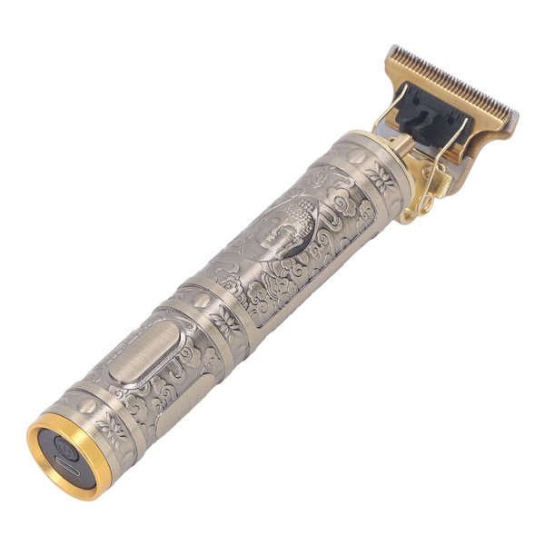 Alomejor Hair Clipper, USB Charging Compact Electric Hair Clipper, Metal Body, Easy to Clean, TBlade Hair Clipper for Haircut (Buddha Pattern)