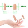14 PCS Silicone Finger Cots, Gel Finger Protectors for Finger Tips, Soft Reusable Finger Caps Great for Trigger Finger, Hand Eczema, Finger Cracking, Finger Arthritis